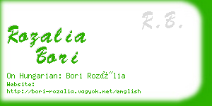 rozalia bori business card